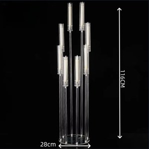 อุปกรณ์จัดงานปาร์ตี้ ของตกแต่งโต๊ะงานแต่งงาน เชิงเทียนโลหะสีทอง อะคริลิค ที่วางเทียน เชิงเทียนประดับกลางโต๊ะ คริสต์มาส อีสเตอร์ - Product Image 2