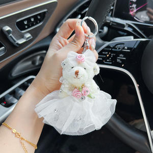 Peluche forma di orso bambole borsa ciondoli coppia ciondoli portachiavi peluche materiale zaino ciondolo regalo per ragazze - Product Image 3