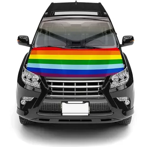 Gay Pride Regenboogvlag Hoes Voor Auto Hood Vrede Gay Eu Regenboog Lichaam Vliegende Vlag Custom Lgbtq Hood Vlag