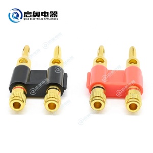 Parallel Cross <strong>Double</strong> Row <strong>Banana</strong> <strong>Plug</strong> Four Leaf Brass Gold-plated Dual Position <strong>Banana</strong> <strong>Plug</strong> 4mm - Product Image 3