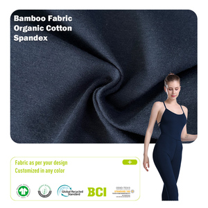 Sweat à capuche en molleton brossé extensible en coton biologique de bambou; <span class=keywords><strong>Tissu</strong></span> extensible en coton biologique de bambou; Tissus de sport - Product Image 1