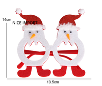 Lunettes de Noël style bonhomme de neige les plus vendues, accessoires de décoration pour fêtes d'enfants, montures de lunettes de Noël