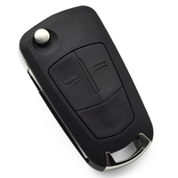 Funda universal para llave de coche, carcasa de repuesto para llave de encendido con 2 botones y llave HU100 sin cortar, sin tornillo
