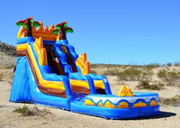 Vente en gros bon marché Location commerciale de toboggan gonflable PVC avec piscine Toboggan gonflable pour enfants Adultes