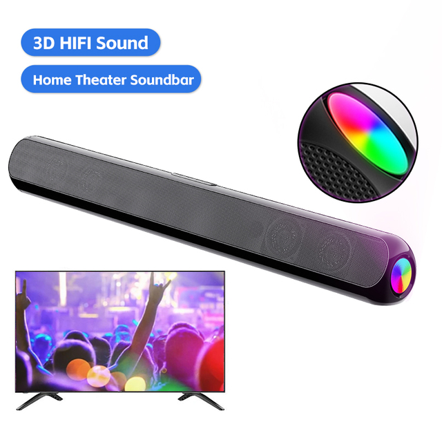 RGB Wireless Blue Tooth System Soundbar TV Sound Bar Speaker Home Theater System Portable Sound Bars With Woofer