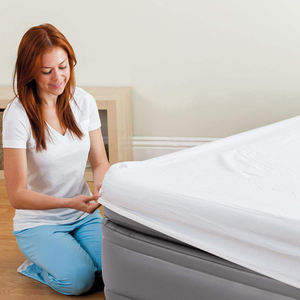 Lit d'appoint <span class=keywords><strong>gonflable</strong></span> double <span class=keywords><strong>INTEX</strong></span> 64164 kaki avec pompe électrique intégrée, <span class=keywords><strong>matelas</strong></span> floqué pour le camping en intérieur et en extérieur - Product Image 2