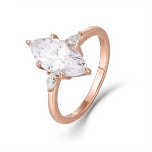 Bague Moissanite Argent 925 Bague Moissanite Minimaliste Femme Peut être Personnalisée Comme Bague de Couple - Product Image 3