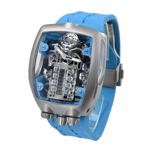 Montre de sport étanche 3ATM pour hommes, boîtier rectangulaire en acier inoxydable, bracelet en silicone, mouvement mécanique automatique personnalisé, ODM OEM - Product Image 3