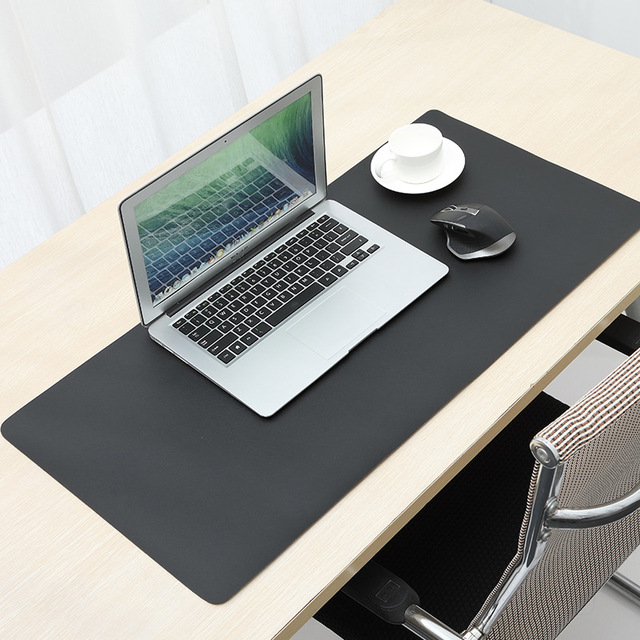 Custom Dual Sided Large Waterproof PU Leather Deskpad 900*400*3 Non-Slip Office Gaming Desktop Computer Mousepad Mouse Pad Mat