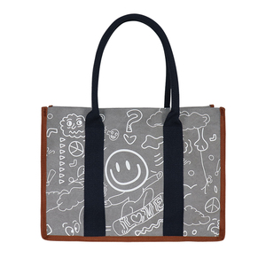 Designer Tote Bag with External Piping – High Quality Structured <b>Canvas</b>, Custom Logo Available, Factory Direct Wholesale Price - Product Image 1