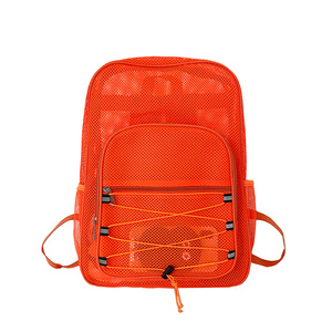Custom Logo See-through School Bags College Student Book bag Comfortable <strong>Mesh</strong> <strong>Backpack</strong> - Product Image 1