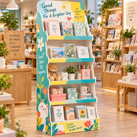 Présentoir autoportant élégant à démonter sans outil, personnalisable, en gros, promotionnel, pour fournisseur, en PVC, pour magasin