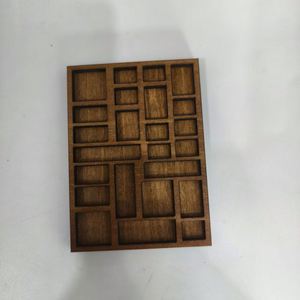 Plateau en bois et cristal, étagère miniature pour bibelots - Product Image 3