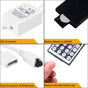 44-Key IR Remote RGB Controller <strong>LED</strong> 5050 Strip RGB <strong>Dimmer</strong> Color-Changing <strong>LED</strong> Controller Infrared Remote RGBW 5050 <strong>LED</strong> <strong>Dimmer</strong> - Product Image 3