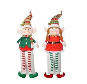 Giáng sinh ELF trên kệ cửa giáng sinh ELF trang trí đồ chơi sang trọng ELF giáng sinh Headband grinch sang trọng grinch búp bê sang trọng D