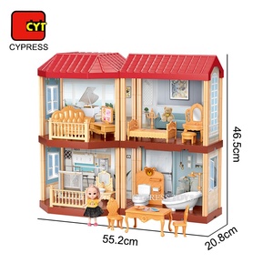 <span class=keywords><strong>Maison</strong></span> de poupée de luxe avec meubles et éclairage pour filles - Product Image 5