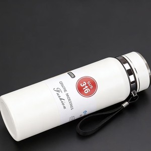 316 Stainless Steel Thermos <b>Flask</b> Large Capacity Vacuum Insulated Travel Water <b>Bottle</b> With Carrying Strap Portable Outdoor Use - Product Image 4