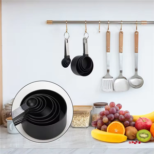 8個の計量カップと計量スプーンセットツール＆スケール、生地、パン、ケーキのベーキング用のステンレススチールハンドル - Product Image 4