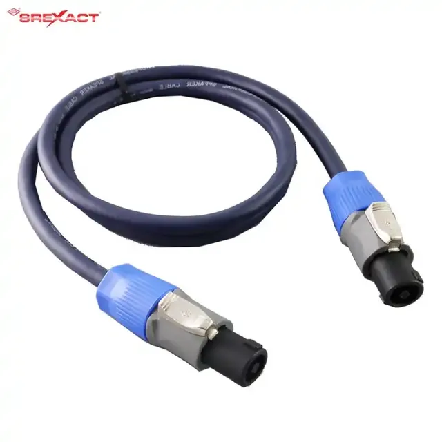 SREXACT Braid Shielding Twisted Pair 4-Channel Female-Female SpeakON PVC Jacket Bare Copper Conductor 2M Professional Speaker