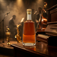 Bouteilles de Cognac en Verre Transparent de Qualité Supérieure, Élégantes, 700ml 750ml, Personnalisables, Forme Trapézoïdale Carrée, pour Spiritueux Artisanaux – Vente en Gros