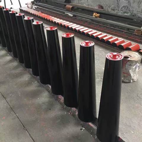 New Condition Nylon Tapered Conveyor Rollers Self-Aligning Belt Conveyor Idler with Rubber and Shaft Roller