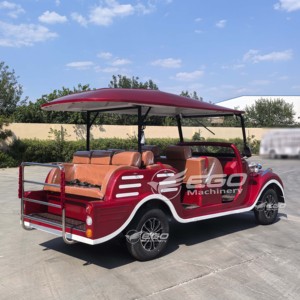 Vehículo Turístico Clásico de Lujo, Carro de Golf de 8 Plazas, Buggy Eléctrico, Vehículo Turístico Vintage - Product Image 5