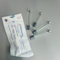 Flacon en verre stérile vide de 3 ml, cassette en verre emballée individuellement avec base noire, fabrication directe OEM