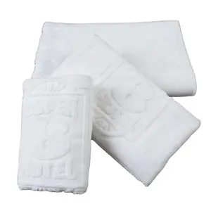 Wholesale Hospitality customized White combed cotton pure cotton hotel bath towel