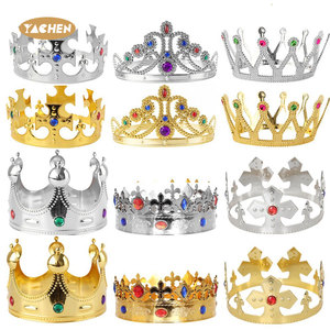 Corona da Re YACHEN in Metallo per Uomo, Tiara Antica Dorata per <span class=keywords><strong>Feste</strong></span> <span class=keywords><strong>a</strong></span> <span class=keywords><strong>Tema</strong></span> e <span class=keywords><strong>Accessori</strong></span> per Costumi - Product Image 6