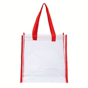 Advertising Promotional Personalized Customized <b>Vinyl</b> Transparent Sport Pvc Clear Stadium Approved Tote <b>Bags</b> - Product Image 3