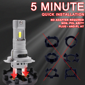 CAR-REFINE OEM M2P H7 Faros Delanteros LED para Automóvil de Alta Potencia 60W H7 H8 H11 9005 Bombillas LED 6500lm 13v H7 Lámpara <span class=keywords><strong>Antiniebla</strong></span> LED para <span class=keywords><strong>bmw</strong></span> Canbus - Product Image 4