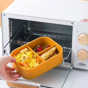 Eco-Friendly Microwave Dishwasher & Freezer Safe Silicone Lunch <b>Box</b> Containers with Airtight Lids for <b>Camping</b> Food <b>Storage</b> - Product Image 5