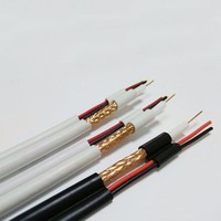 Cable Coaxial RG6 RG59 de 75 Ohmios, Cobre CCA, Blindado con Cubierta de PVC para CCTV, CATV, Antena, Señal de TV