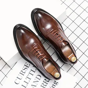 Ayakkab Erkek 2024 sepatu bisnis pria kualitas tinggi terlaris sepatu kulit mode grosir sepatu loafer oxford