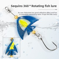 NOUVEAU MAJOR Leurre rotatif 5 pièces 4g 6cm en métal pour la pêche au bar, au brochet et en eau salée