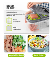 Hachoir à légumes manuel à 8 lames Gadgets de cuisine Rts Discount Mandoline Oignon Chopper Dicer Cuisine Slicer Multifonctionnel Cutter
