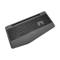 Nouveau clavier d'ordinateur portable OEM rechargeable sans fil USB 10 pouces, disposition complète 104 touches (arabe/anglais), avec repose-poignets ergonomique