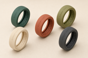 เคสซิลิโคนแบบมีโลโก้สั่งทำพิเศษสำหรับ Oura Ring 5/4, Galaxy Ring, RingConn, Ultrahuman สีเขียวมะกอก แบบนูนต่ำ พร้อมป้ายยี่ห้อส่วนตัว - Product Image 5