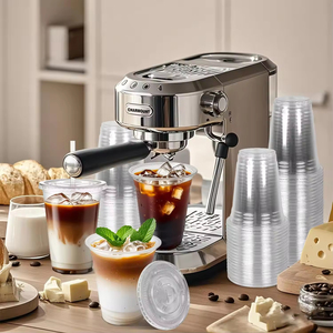 Custom Logo Clear PET Drink Bubble <b>Tea</b> Disposable Plastic <b>Cups</b> Coffee 14oz 16oz 20oz 24oz <b>Cup</b> With Lids - Product Image 5