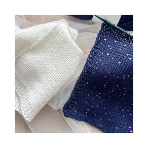 Factory wholesale 2024 hot sale linen blend sequin yarn hand knitting wool yarn