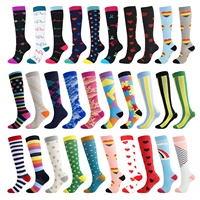 Chaussettes de compression en gros pour la course à pied 20-30 mmHg, pour hommes et femmes, idéales pour le marathon, le cyclisme, le football et les varices