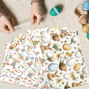 Papier d'emballage pour <span class=keywords><strong>lapin</strong></span> et œufs de pâques, 10 pièces, fournitures de fête pour emballage cadeau, DIY - Product Image 3