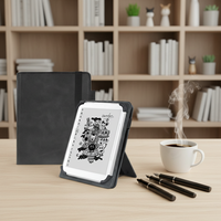 Étui universel personnalisé 7-8 pouces pour Supernote Nomad 2024 BOOX Nova Air Leaf 2, housse en cuir PU avec support et dragonne, direct usine