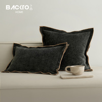 Housse de coussin Jacquard de luxe moderne taie d'oreiller solide décorative pour la maison pour la décoration de la maison du salon