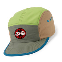 Sombrero de 5 paneles personalizado al por mayor, gorra de poliéster de secado rápido para correr Maratón, gorra ligera de malla cortada con láser para correr