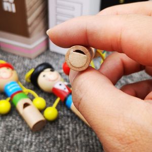 Мини пиратский маленький свисток из мультфильма, деревянный игровой инструмент, детская игрушка, музыкальный свисток для детского сада, игрушка для раннего развития