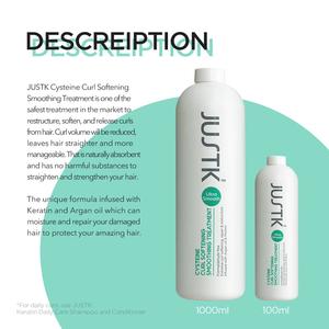 Justk Cysteine Curl Softening Smoothing Treatment voor professioneel gebruik in de salon 100ml 1000ml Proteïne Haarverstevigende Keratine Haarbehandeling - Product Image 3
