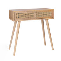 Ensemble table console de luxe moderne avec miroir pour le salon style européen pour la maison ou l'hôtel meubles en bois fabriqués à la main