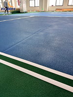 Revêtement de sol pour terrain de pickleball en PVC acrylique écologique de qualité supérieure, imperméable, antidérapant, antichoc, durable, facile à installer, pour intérieur