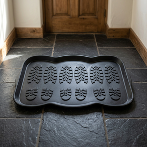 Eco Friendly Natural Rubber Boot Tray Rectangle Machine Made Boot Print Design Non-Slip Waterproof Anti-Bacteria Thick PET - Product Image 2